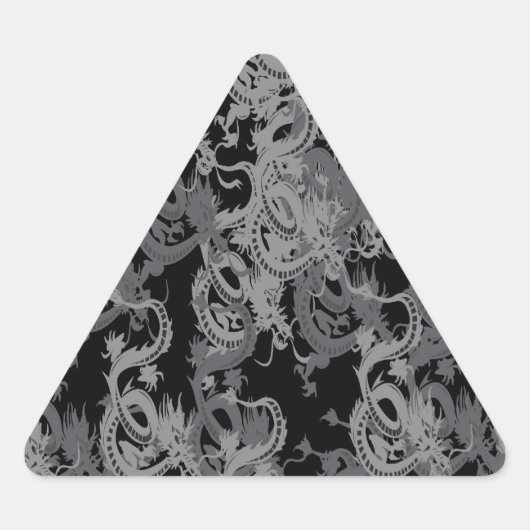 Sticker Triangulaire Ying Yang Gray Dragons (Devant)