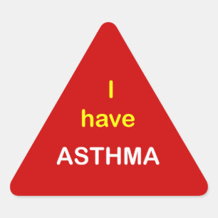 Sticker Triangulaire z3 - J'ai l'ASTHME