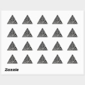 Sticker Triangulaire Zebras love_ (Feuille)
