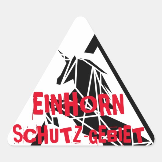 STICKER TRIANGULAIRE ZONE DE PROTECTION DE LA LICORNE (Devant)