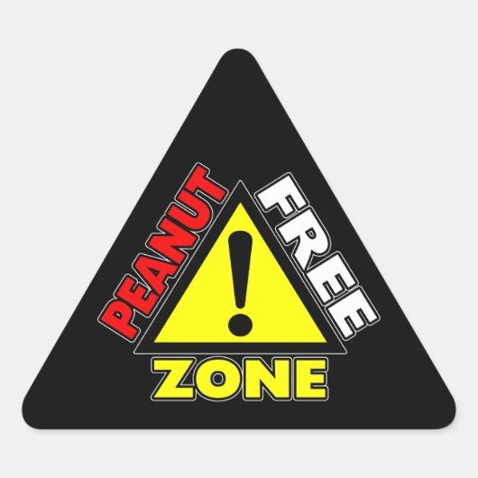 Sticker Triangulaire Zone sans arachide (allergie aux arachides) (Devant)