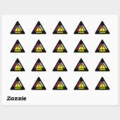 Sticker Triangulaire Zone sans arachide (allergie aux arachides) (Feuille)