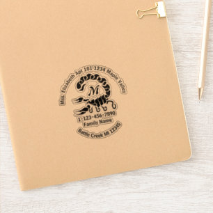 Sticker Tribal Black Scorpion Famille Adresse du domicile 