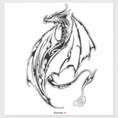 Sticker Tribal du dragon (Feuille)