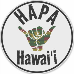 Sticker TRIBAL HAPA HAWAII Kānaka Maoli SHAKA