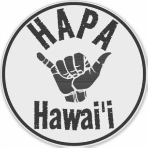 STICKER TRIBAL HAPA HAWAII SHAKA