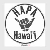 STICKER TRIBAL HAPA HAWAII SHAKA (Feuille)