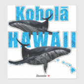 STICKER TRIBAL POLYNÉSIEN D'HAWAII HOUMPBACKS ÎLES HAWAII (Feuille)