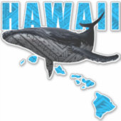 STICKER TRIBAL POLYNÉSIEN HAWAII HUMPBACK HAWAII (Devant)