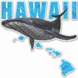 STICKER TRIBAL POLYNÉSIEN HAWAII HUMPBACK HAWAII
