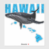 STICKER TRIBAL POLYNÉSIEN HAWAII HUMPBACK HAWAII (Feuille)