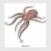 STICKER TRIBAL POLYNÉSIEN OCTOPUS (Feuille)