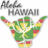 STICKER TRIBAL SHAKA (HANG LOOSE) ALOHA HAWAII KANAKA LT (Devant)