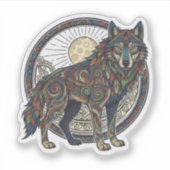 Sticker Tribal Wolf (Devant)