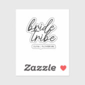 Sticker Tribe de mariée | Fleur Mariage Fille Moderne (Feuille)