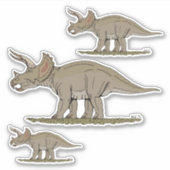 Sticker Tricératops de Dinosaure Crétacé (Devant)