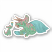 Sticker Tricératops mère et bébé (Devant)