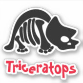 Sticker Tricératops Skeleton (Devant)