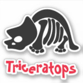 Sticker Tricératops Skeleton (Devant)