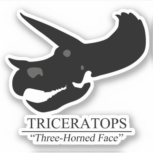 Sticker Tricératops Skull (Devant)