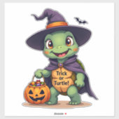 Sticker Trick-or-Tortue (Feuille)