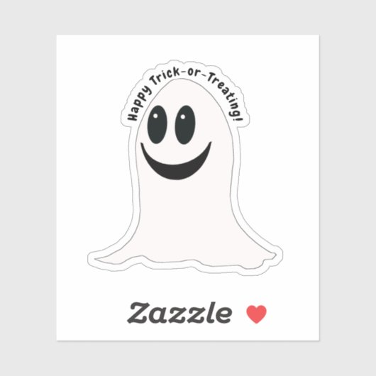 Sticker Trick-or-Treat Ghost Halloween (Feuille)