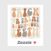 Sticker Trick Ou Traiter Bronzez Vos Dents Halloween Denti (Feuille)