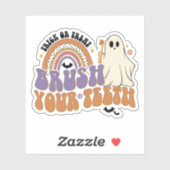 Sticker Trick Ou Traiter Bronzez Vos Dents Halloween Denti (Feuille)