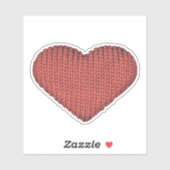 Sticker Tricot Love Red Heart (Feuille)