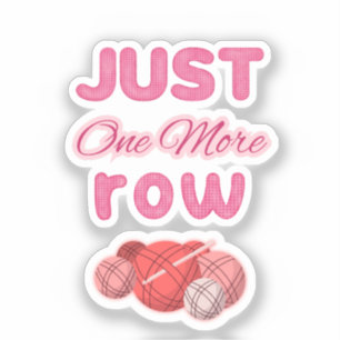 Sticker Tricot Rose Juste Une Rangée De Plus