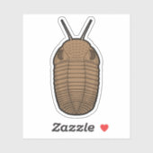 Sticker Trilobite Phacops Brown - Vinyle animal préhistori (Feuille)