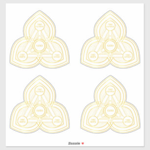 Sticker Trinité Le Père, Le Fils Et Le Saint-Esprit Or