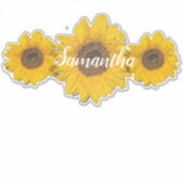 Sticker Trio de tournesol personnalisé (Devant)