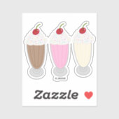 Sticker Trio Milkshake (Feuille)