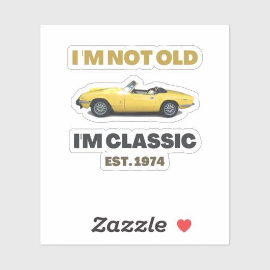 Sticker Triomphe classique Spitfire Je suis Tshirt classiq (Feuille)