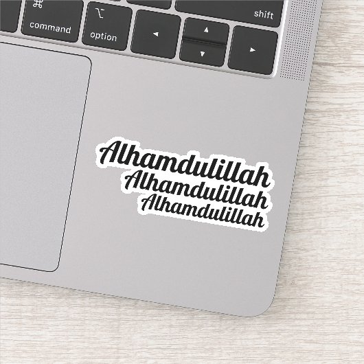 Sticker Triple Alhamdulillah Typographie (Détail)