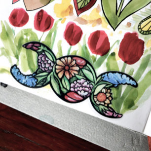 Sticker Triple Moon symbol Veren witch