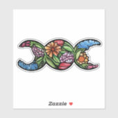 Sticker Triple Moon symbol Veren witch (Feuille)