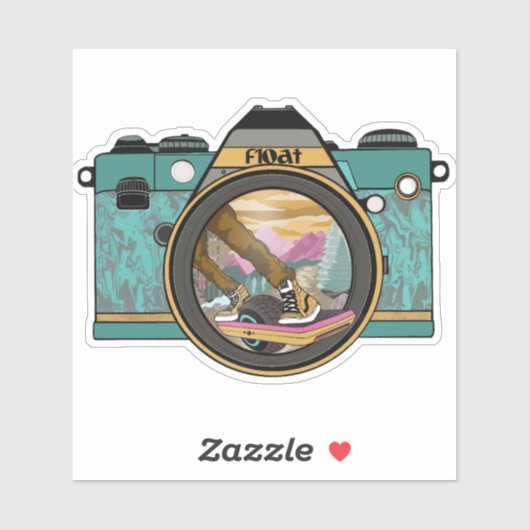 Sticker Trippy Camera Float (Feuille)