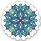 Sticker Trippy Psychedelic Eyes Floral Surreal Art (Recto)