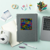 Sticker Trippy Psychedelic Fractal Arc-en-ciel (Couverture iPad)