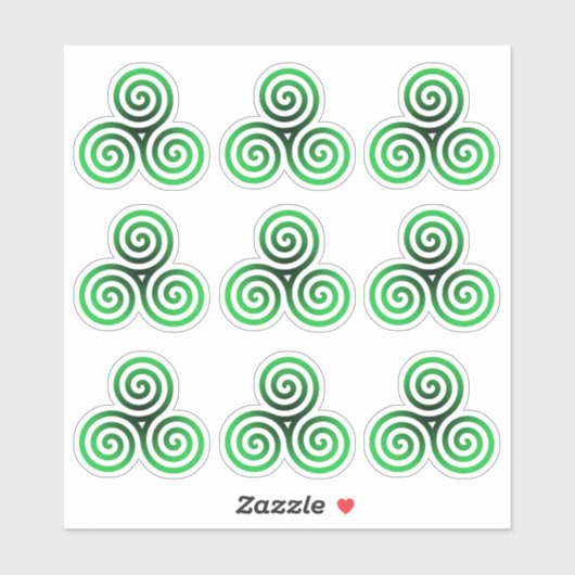 Sticker Triskele vert (Feuille)