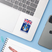 Sticker Tristan da Cunha (Ordinateur portable avec iPhone)