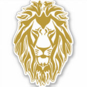Sticker Triste tête dorée du lion (Devant)