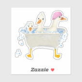 Sticker Trois canards dans une baignoire pétillante (Feuille)