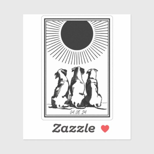 Sticker Trois Chiens "Nuit" (Feuille)