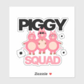 Sticker Trois cochons (Feuille)