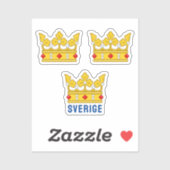 Sticker Trois Couronnes suédoises (Feuille)