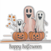 Sticker Trois heureux fantômes (Devant)