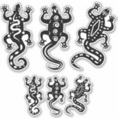 Sticker Trois Lizards noirs style Thunder_Cove sud-ouest (Devant)
